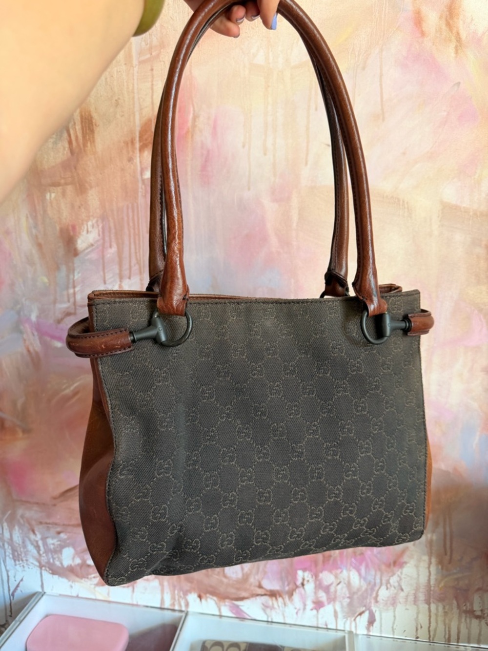 Gucci Brown Monogram Tote Bag
